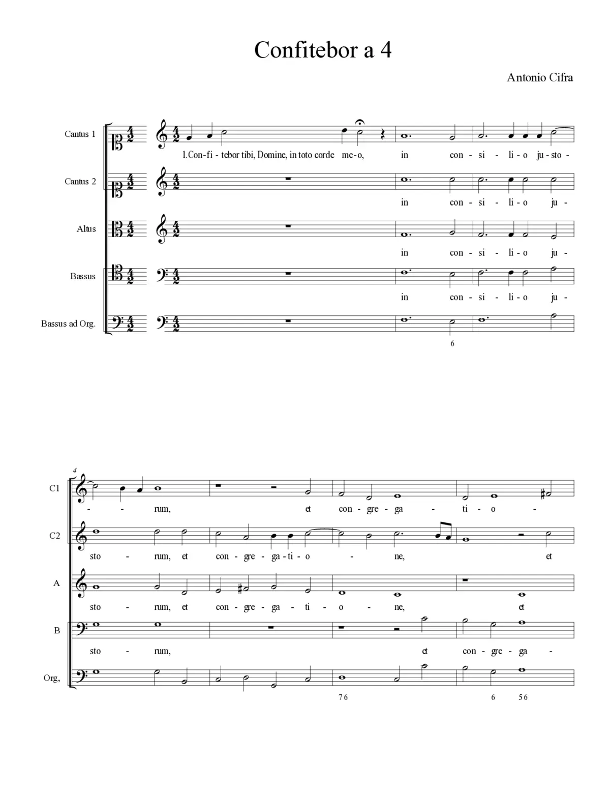 Confitebor a 4 - Page 1