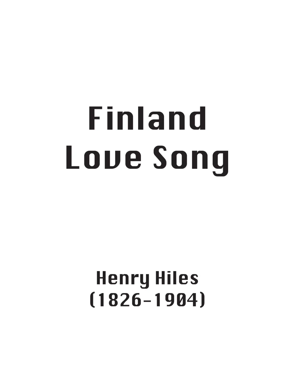 A Finland love song - Page 1