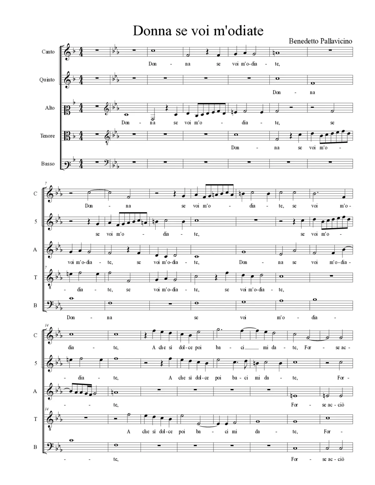 Donna se voi m'odiate - Page 1