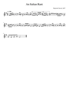 Italian Rant. (p)1657.PLFD1.148 An