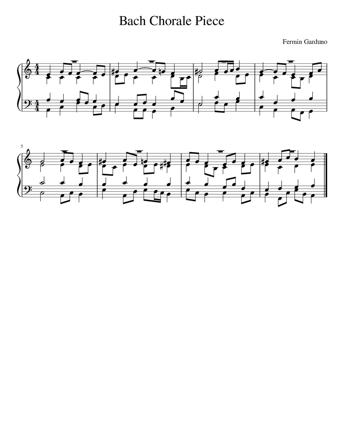 Fermin's Bach Style Composition - Page 1
