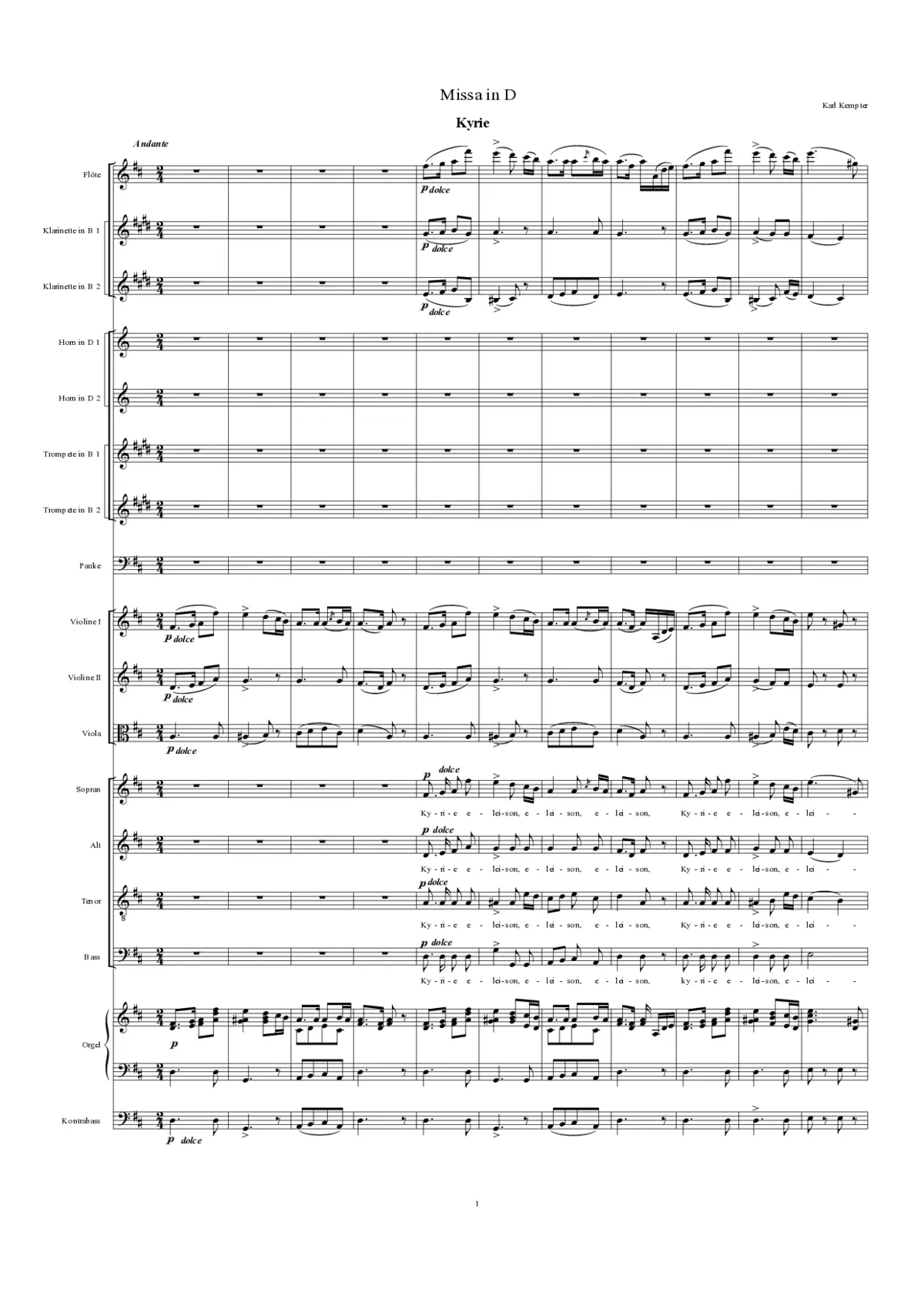 Missa in D Major - Page 1