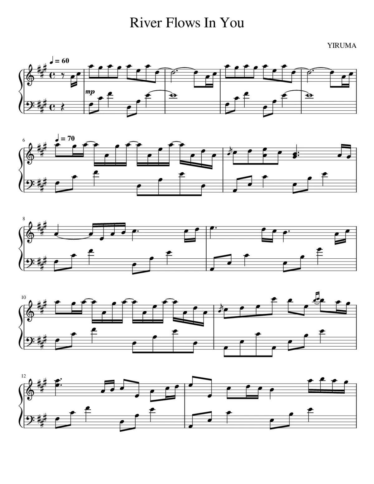 River Flows in You - Page 1