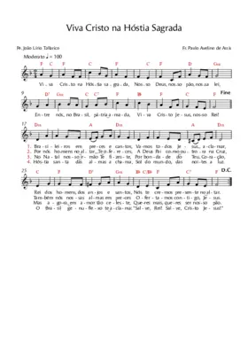 Viva Cristo na Hóstia sagrada