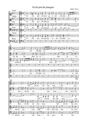 Occhi, perché piangete