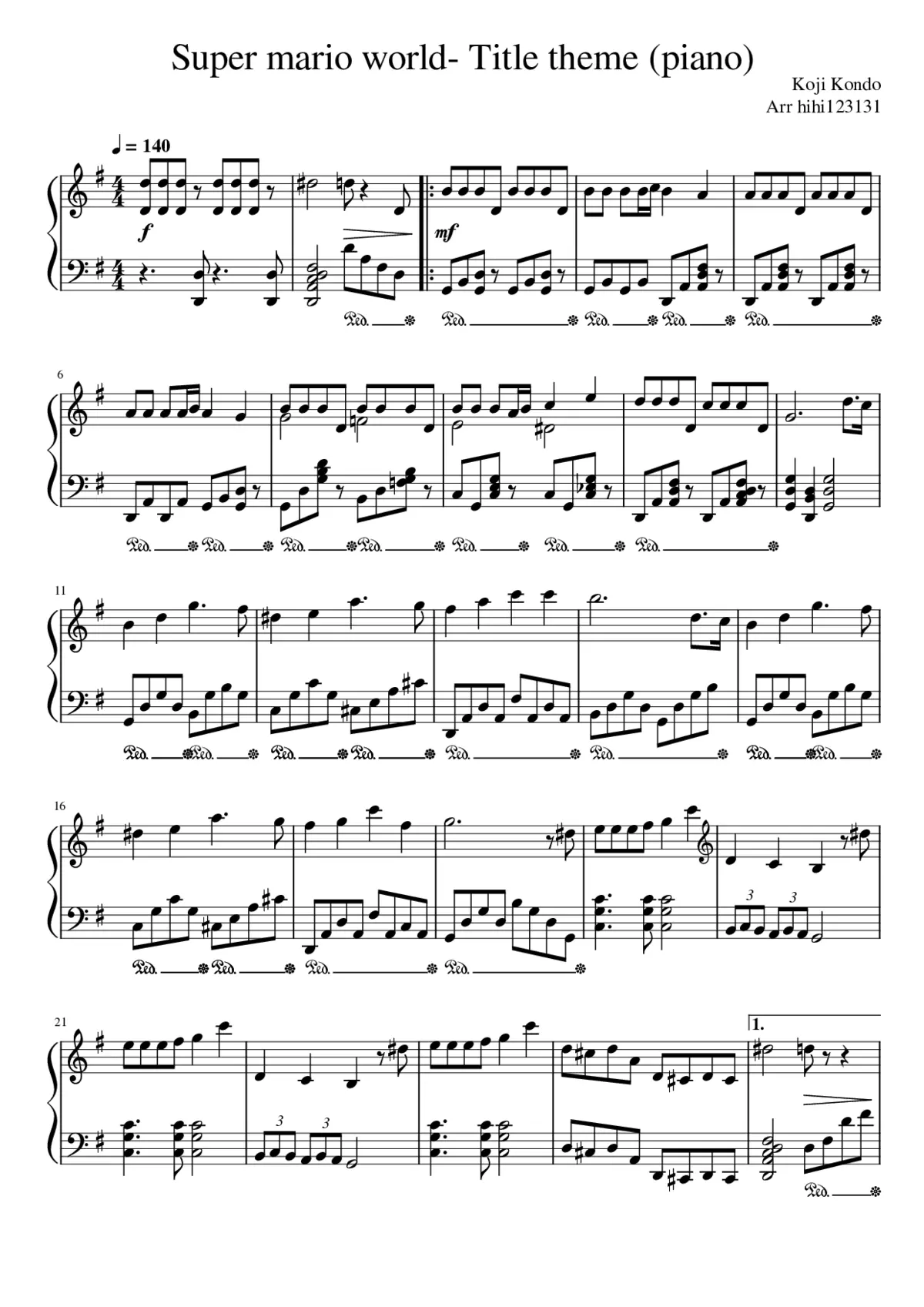 Super Mario World - Title Theme - Page 1