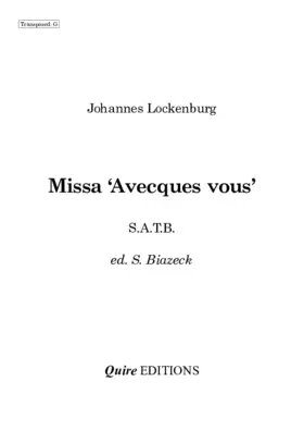 Missa Avecques vous