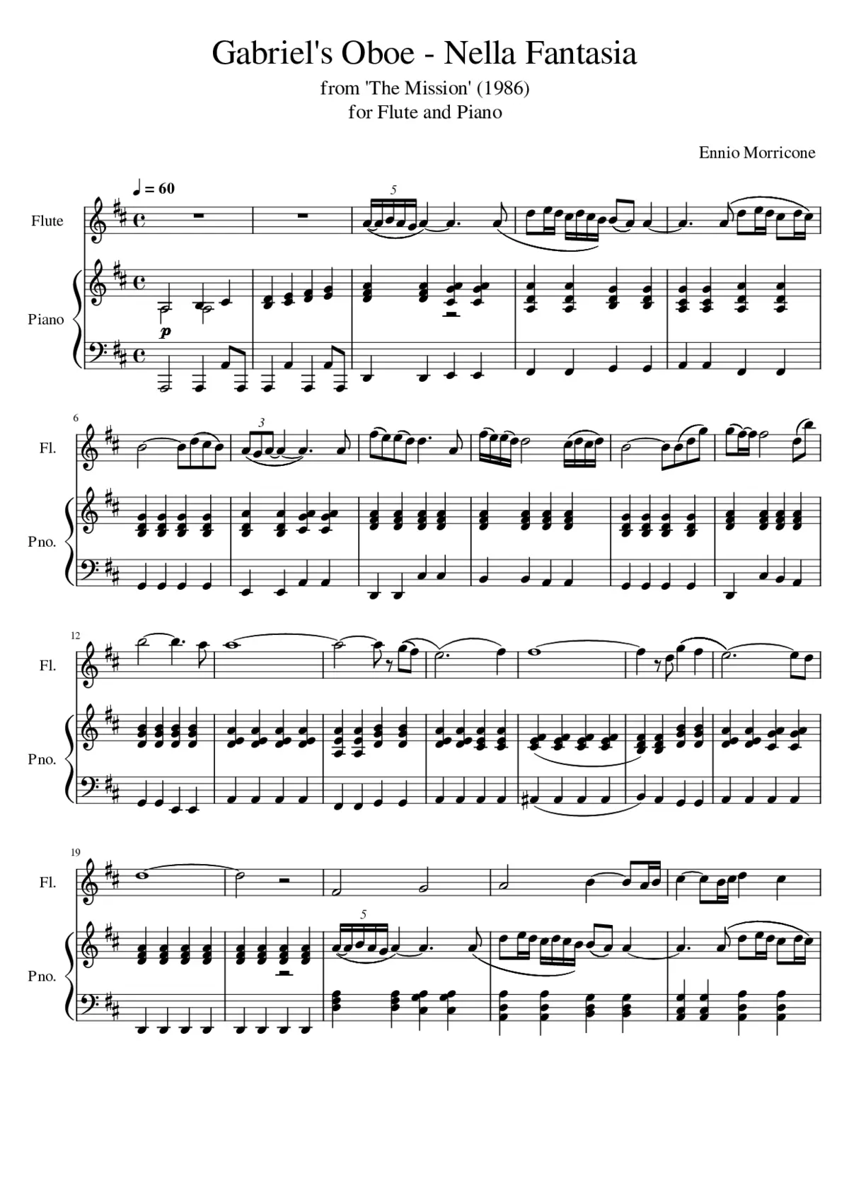 Gabriel's Oboe - Page 1