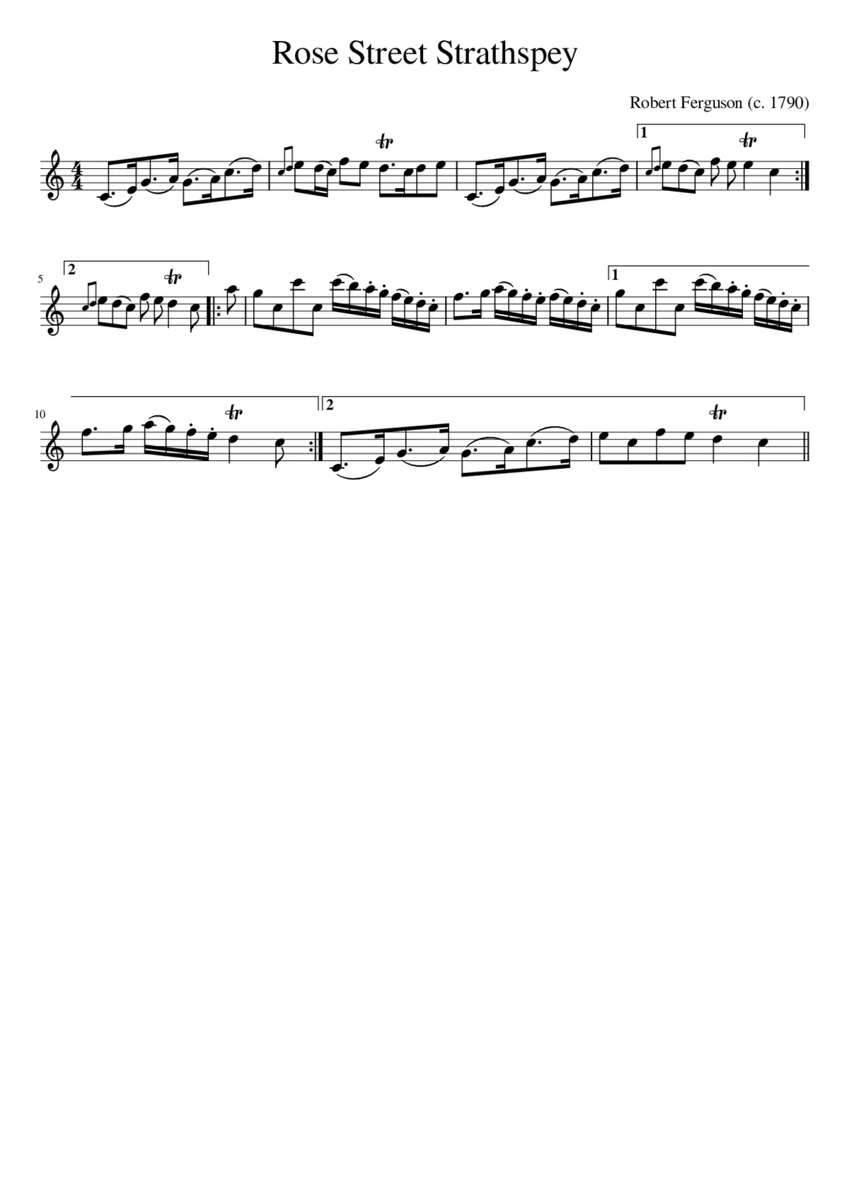 Rose Street Strathspey - Page 1
