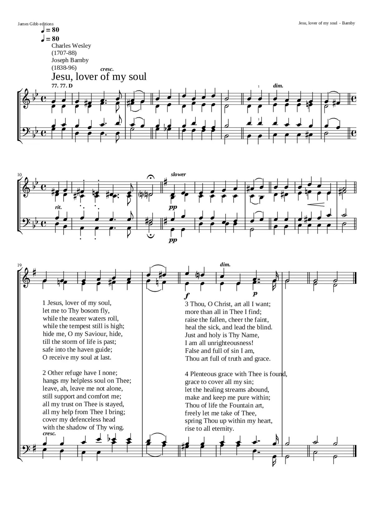 Jesu lover of my soul - Page 1