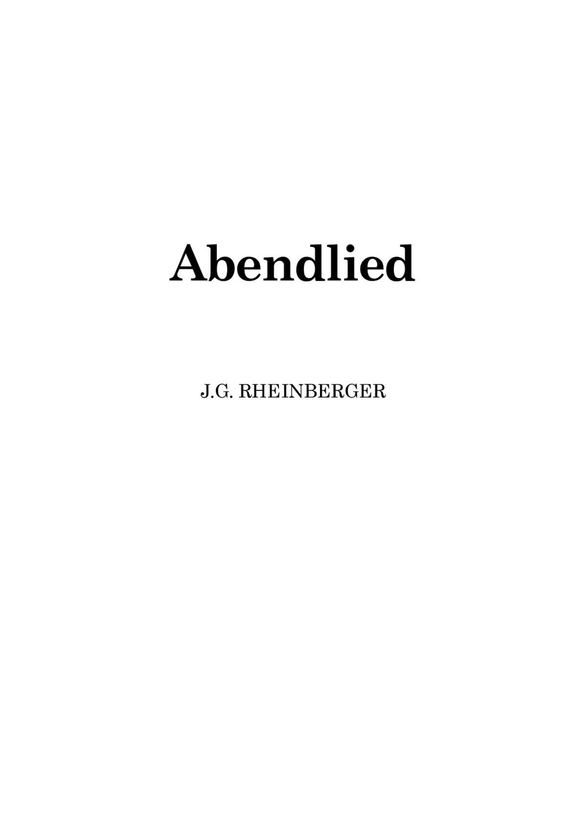 Abendlied, Op. 69, No. 3 - Page 1