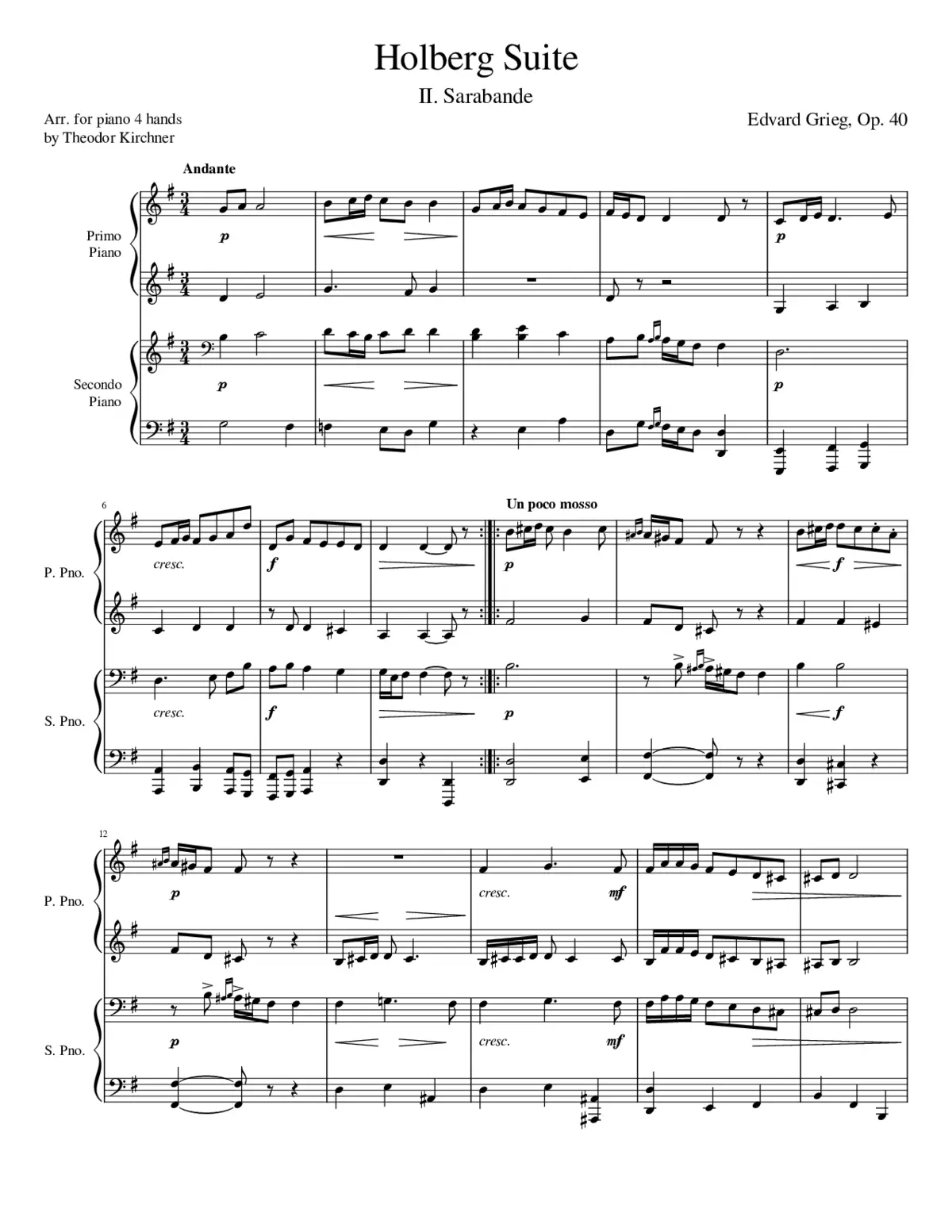 Holberg Suite Op.40 - Page 1