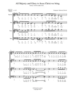 All Majesty and Glory to Jesus Christ we bring