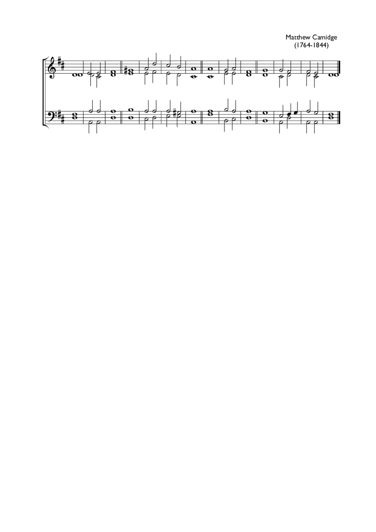 Double chant in E major - Page 1