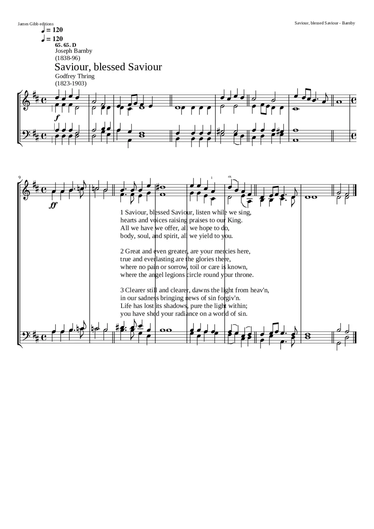 Saviour blessed Saviour - Page 1