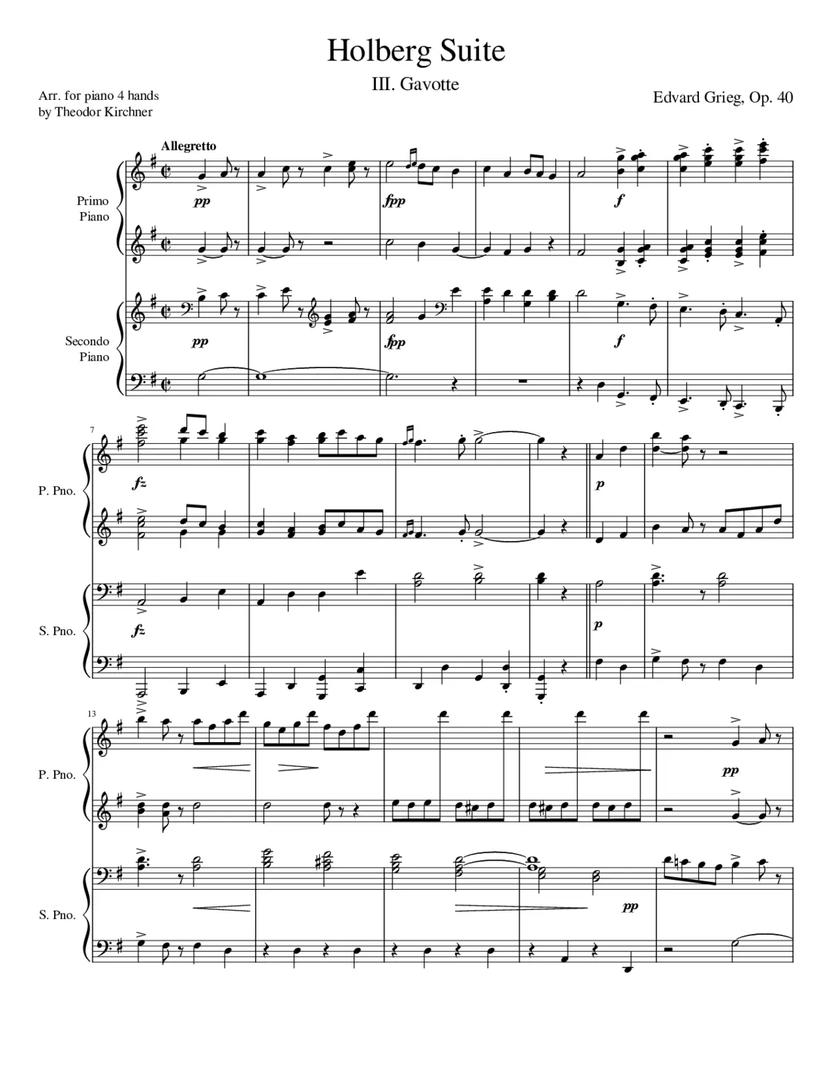 Holberg Suite Op.40 - Page 1