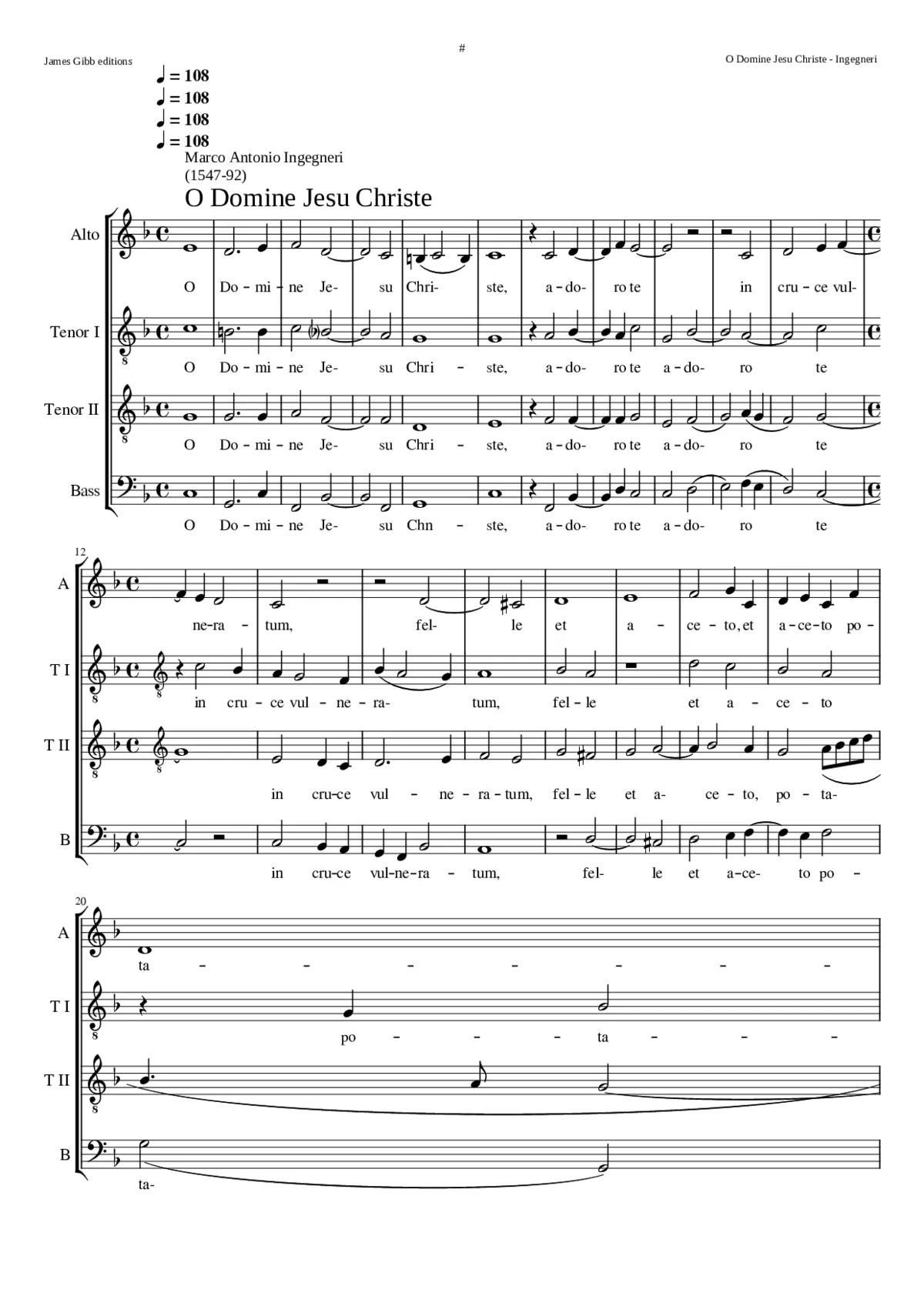 O Domine Jesu Christe - Page 1