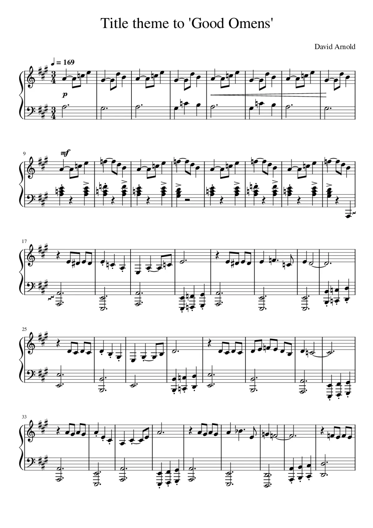 good omens - main theme - Page 1