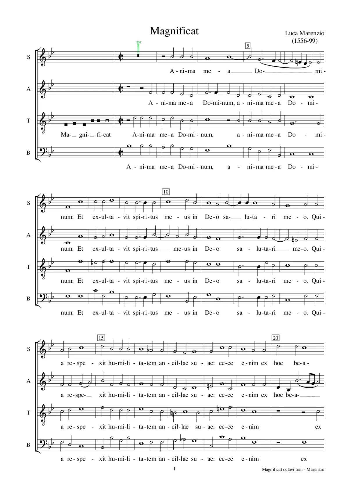 Magnificat Octavi Toni - Page 1