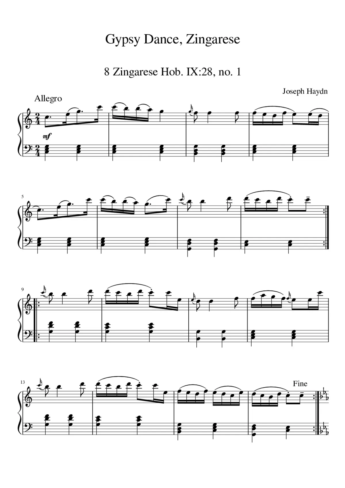 8 Gypsy Dances - Page 1