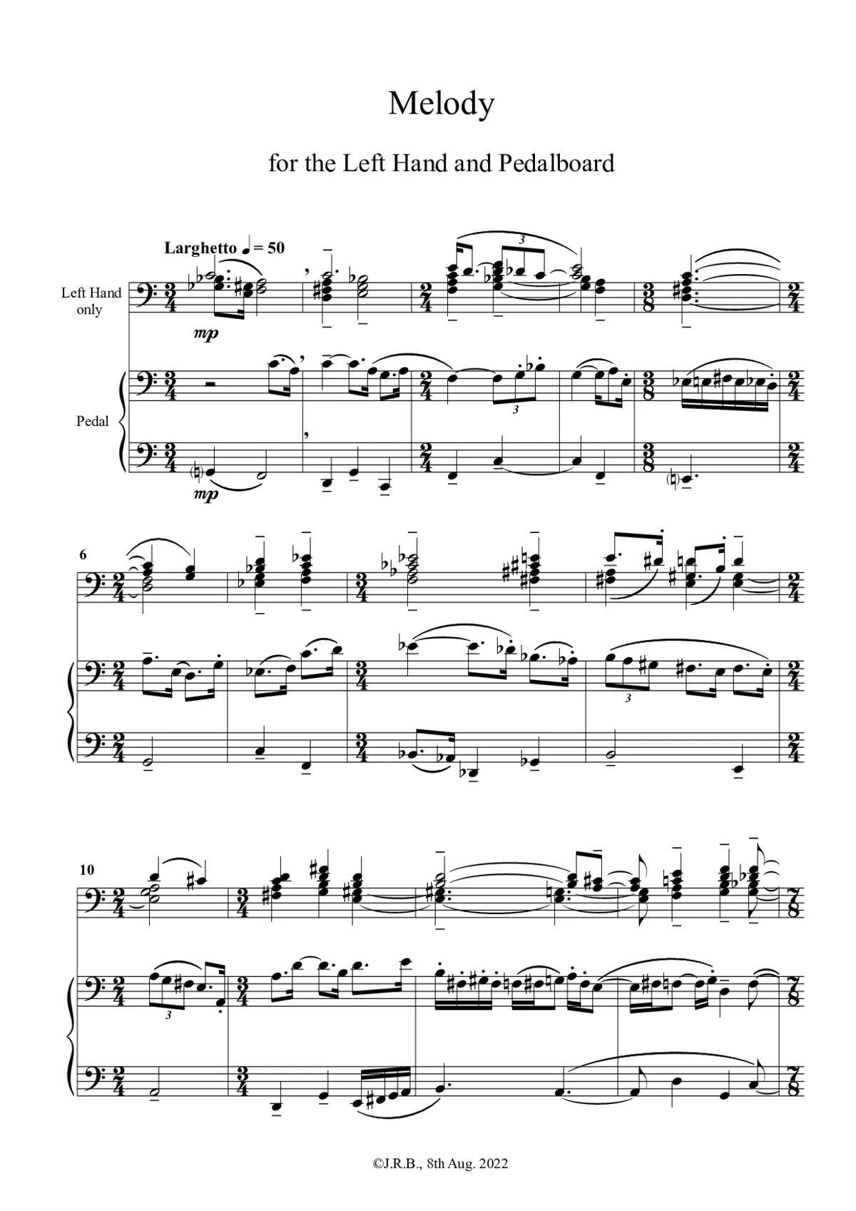 2 Pieces for Unarmed but Handy Organists - Page 1