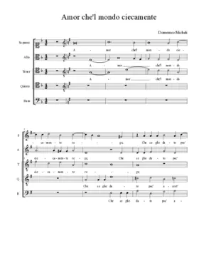 Amor che'l mondo ciecamente