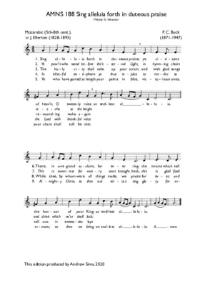 Sing alleluia forth in duteous praise