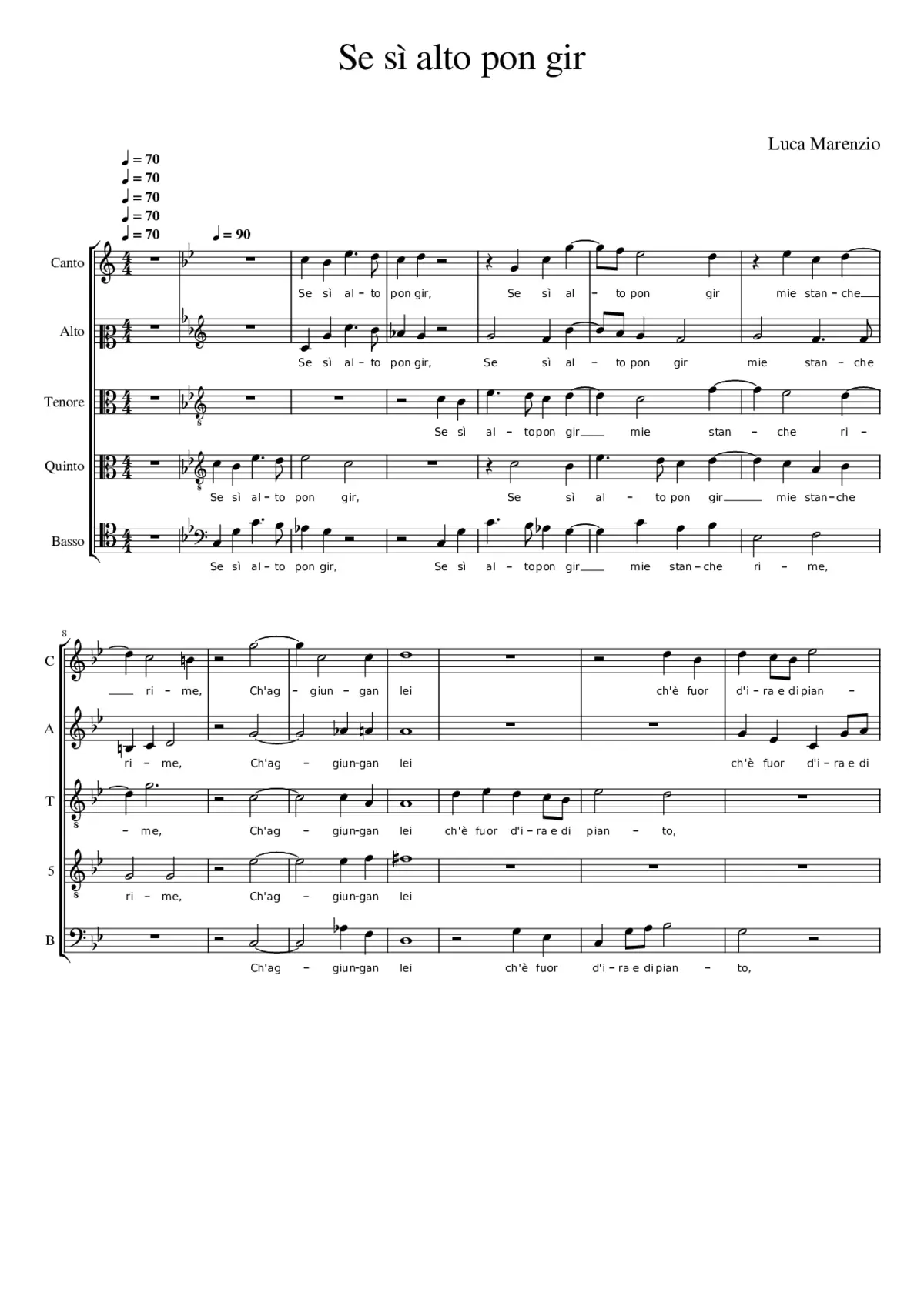 Se sì alto pon gir - Page 1