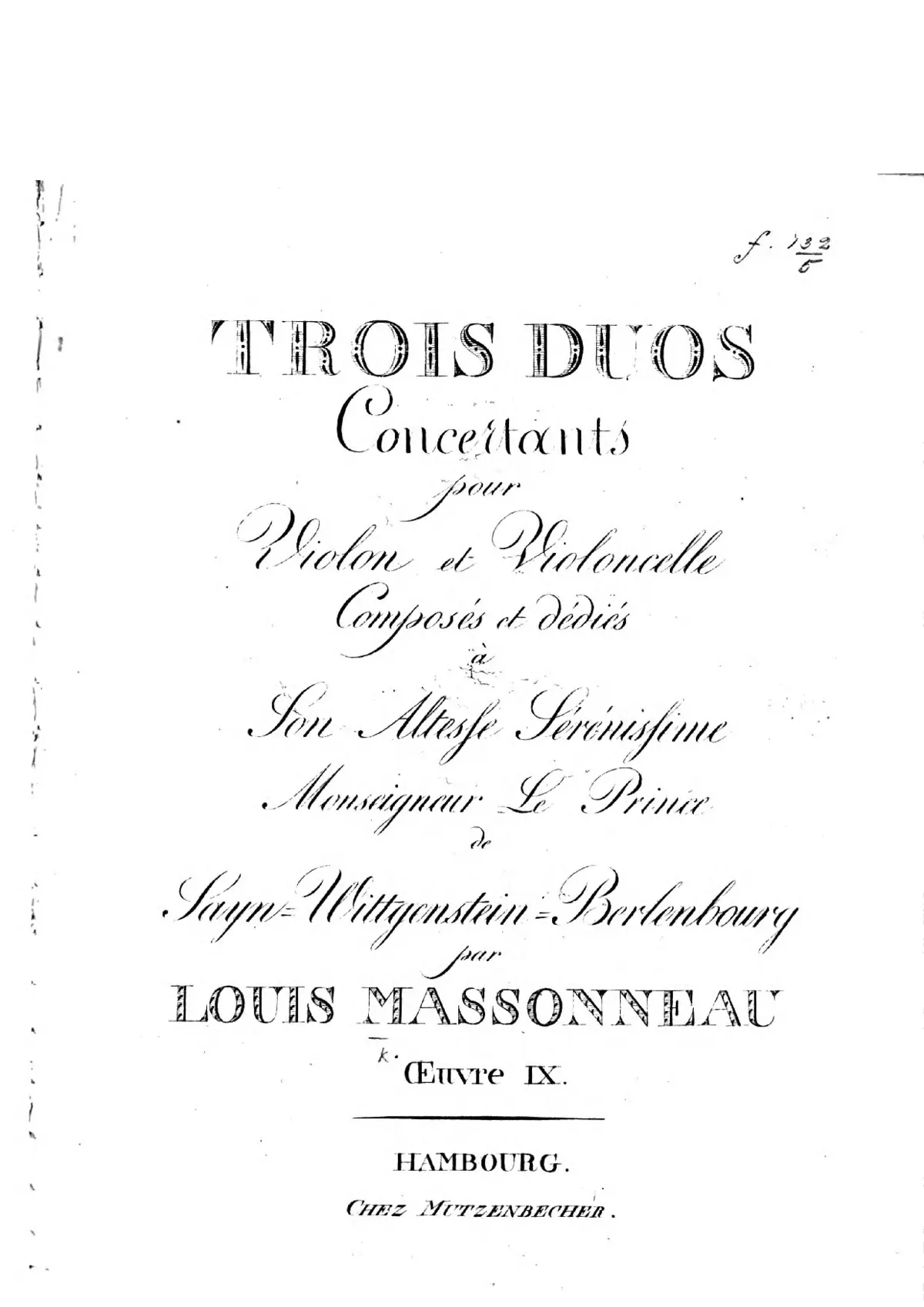 3 Duos concertants for Violin and Cello - Page 1