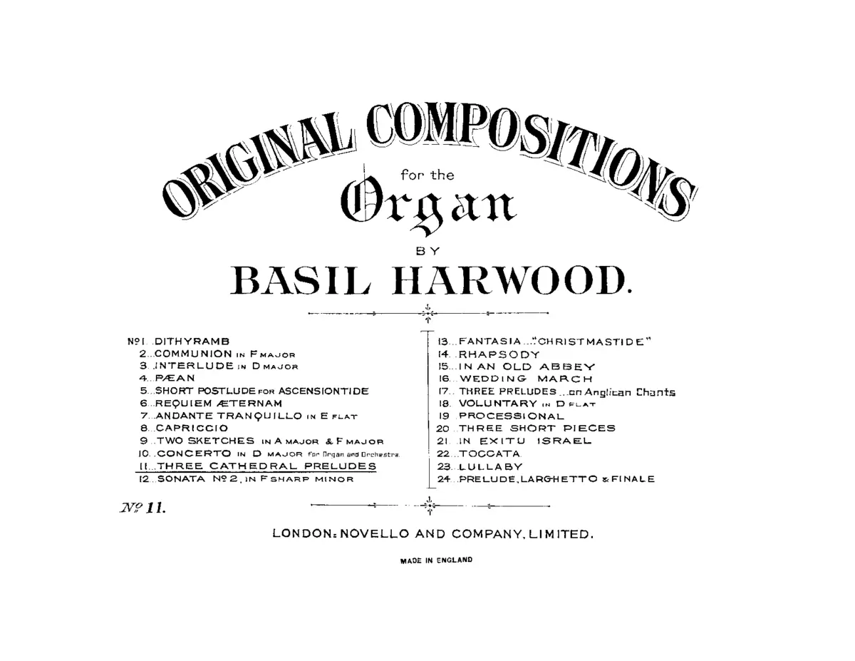 3 Cathedral Preludes, Op.25 - Page 1
