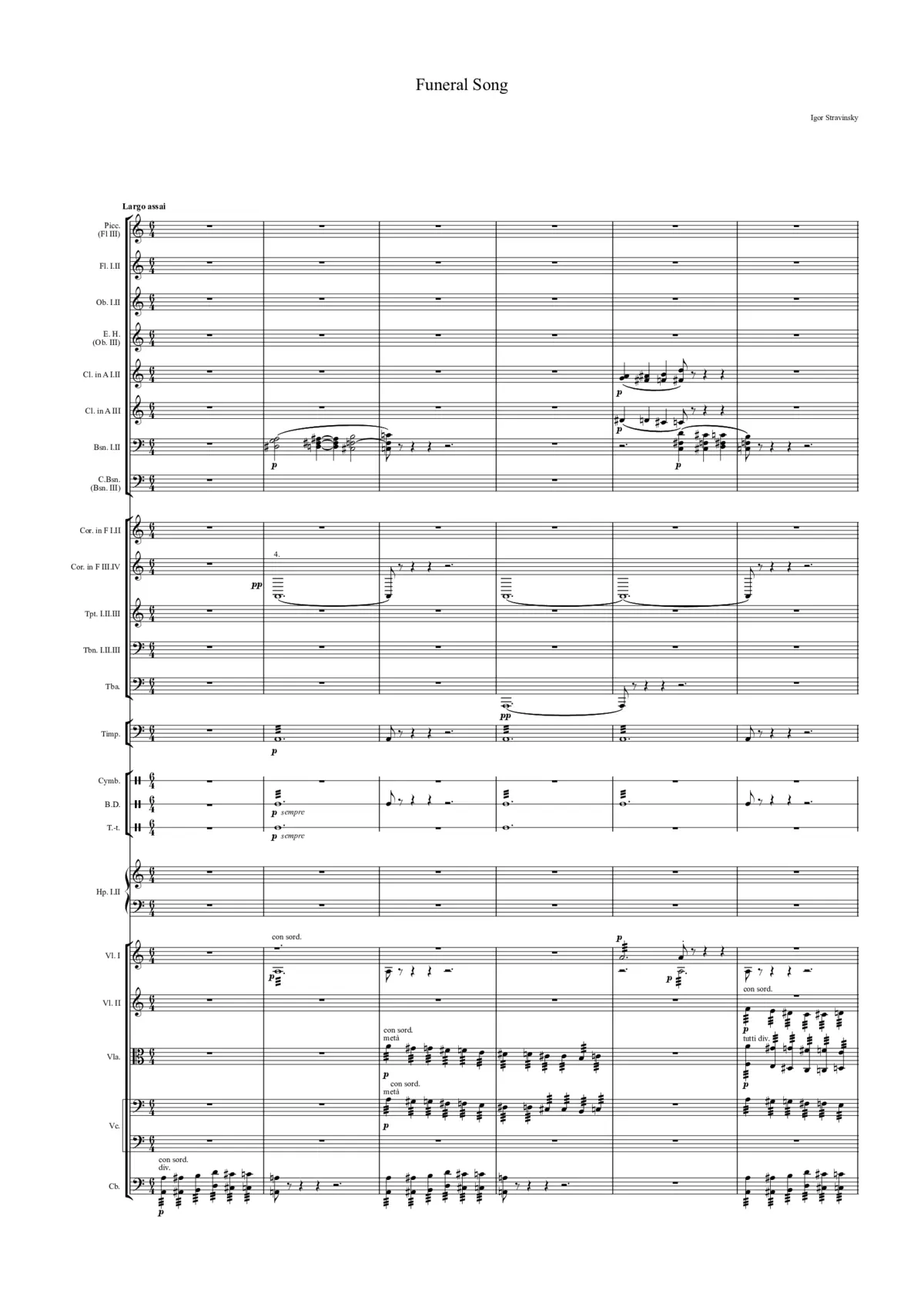 Chant funèbre - Page 1