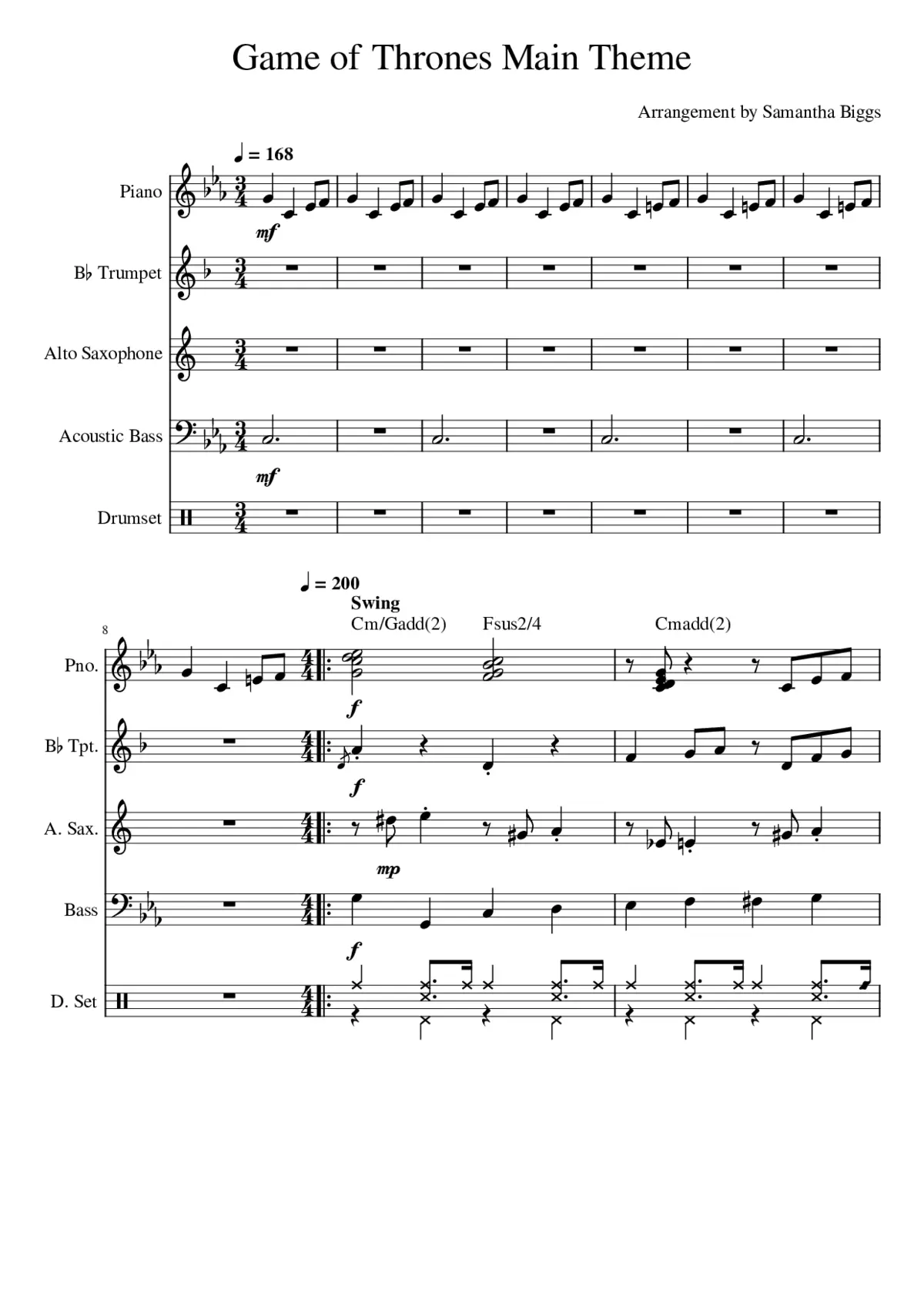 Game Of Thrones Theme - Page 1