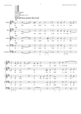 Behold now praise the Lord