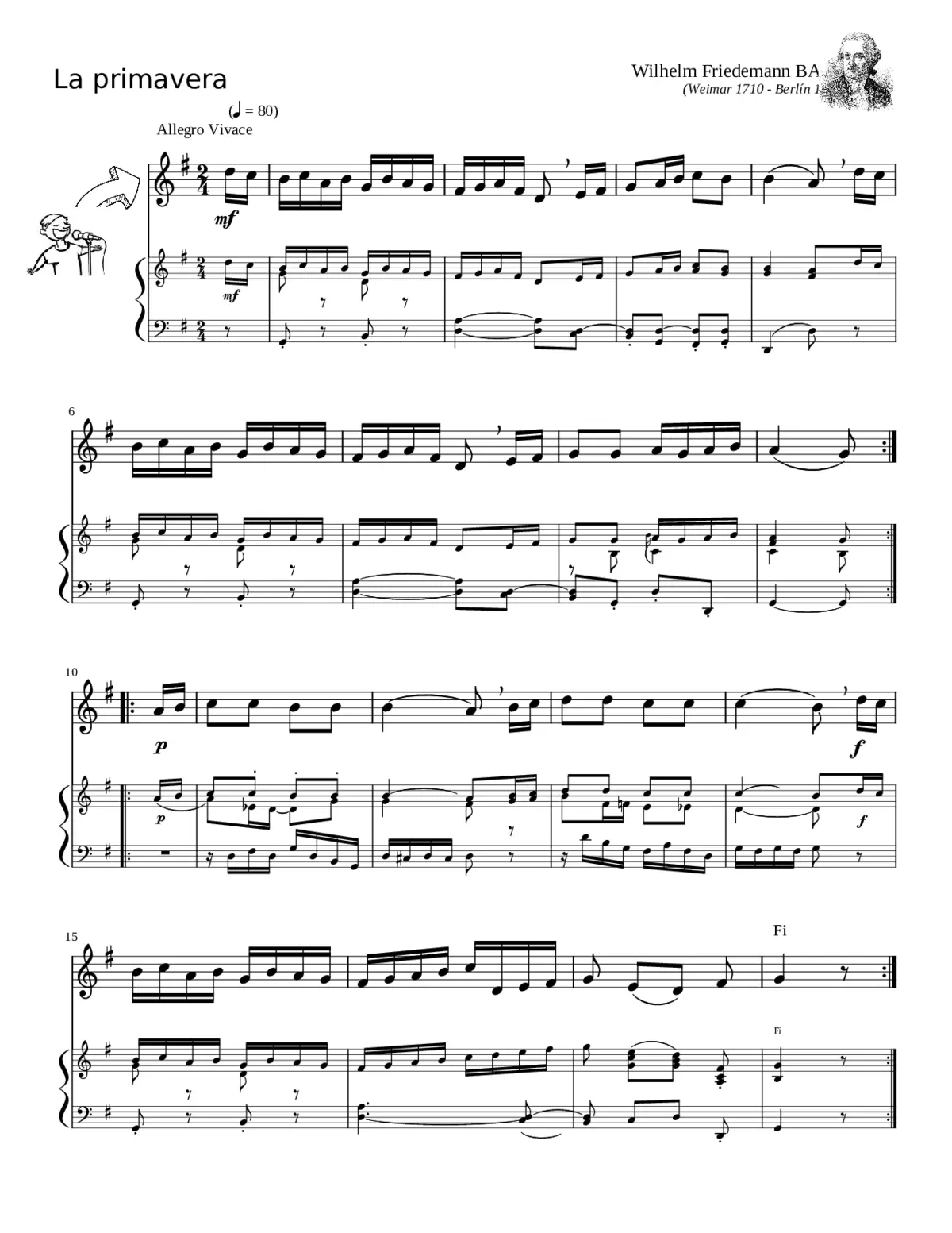 La Primavera Wilhelm Friedemann BACH (Weimar 1710 - Berlín 1784) - Page 1