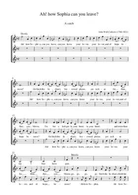 Ah! How Sophia can you leave?