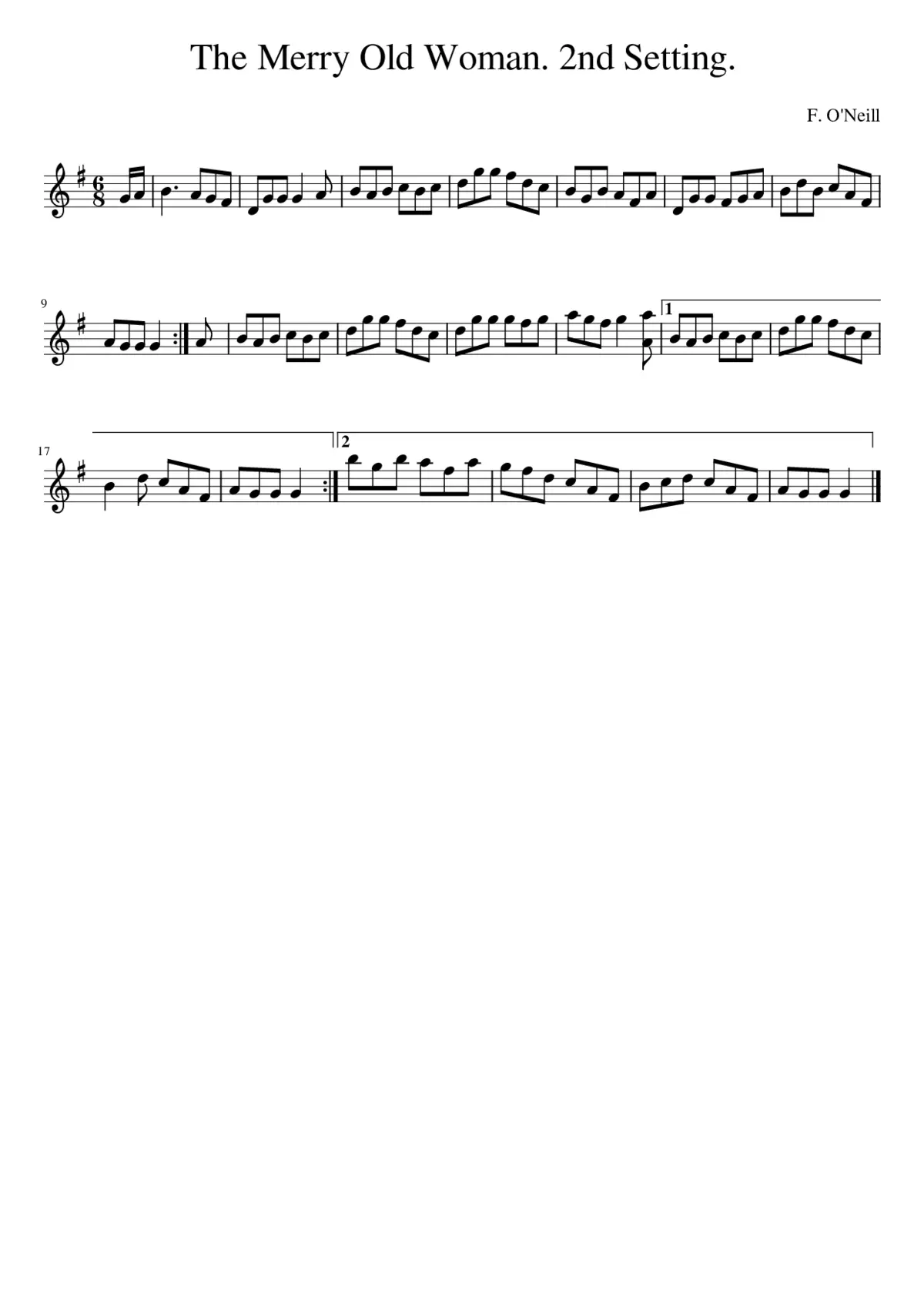 The Merry Old Woman. 2nd Setting. - Page 1