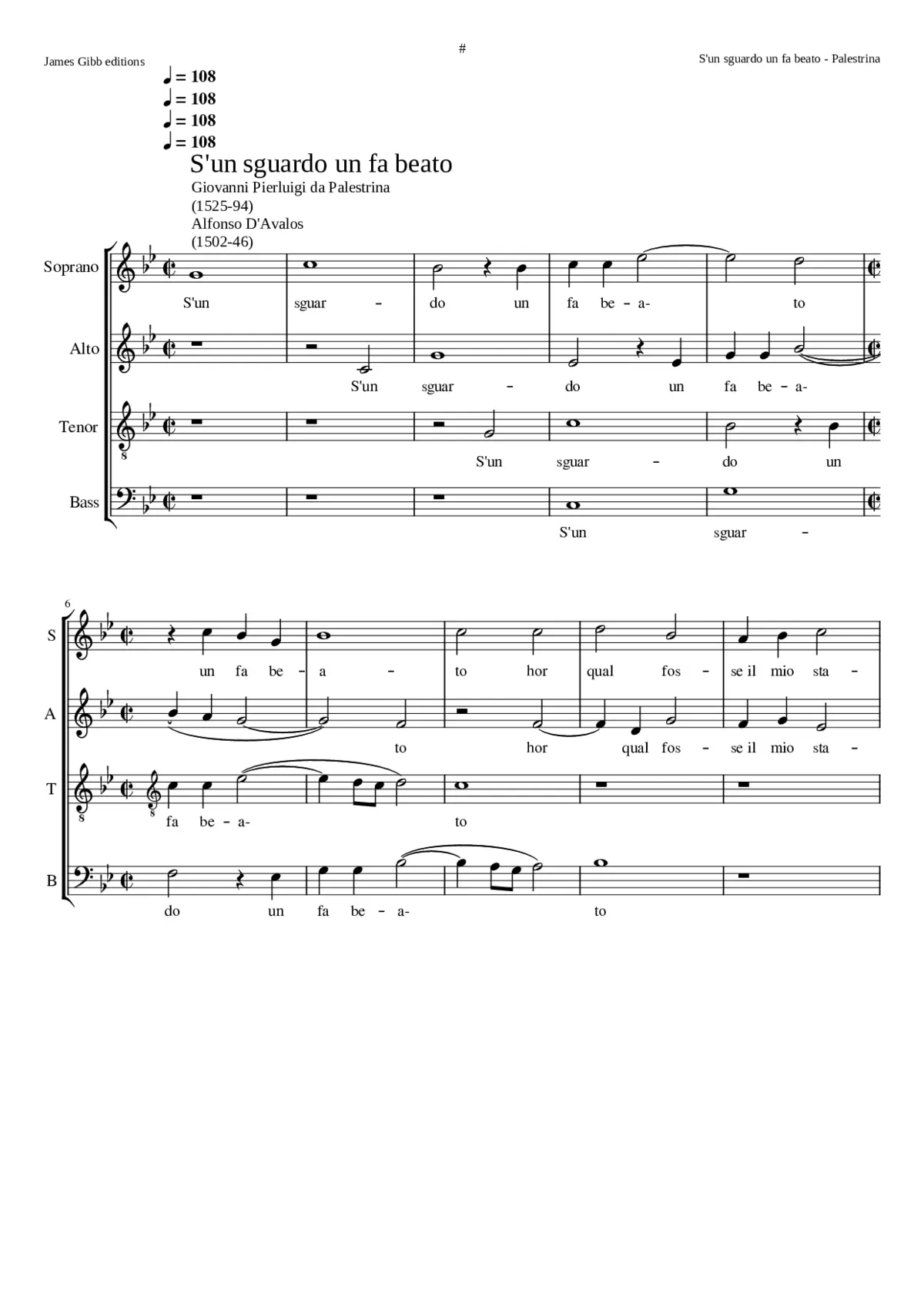 S'un sguardo un fa beato - Page 1