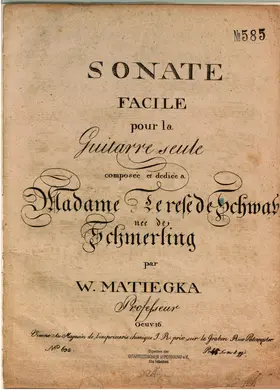 Sonata facile pour la Guitarre seule