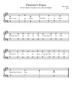 Chorister's Prayer