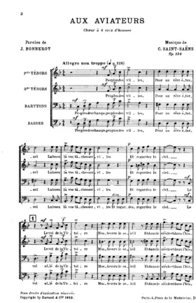 Aux aviateurs, Op.134