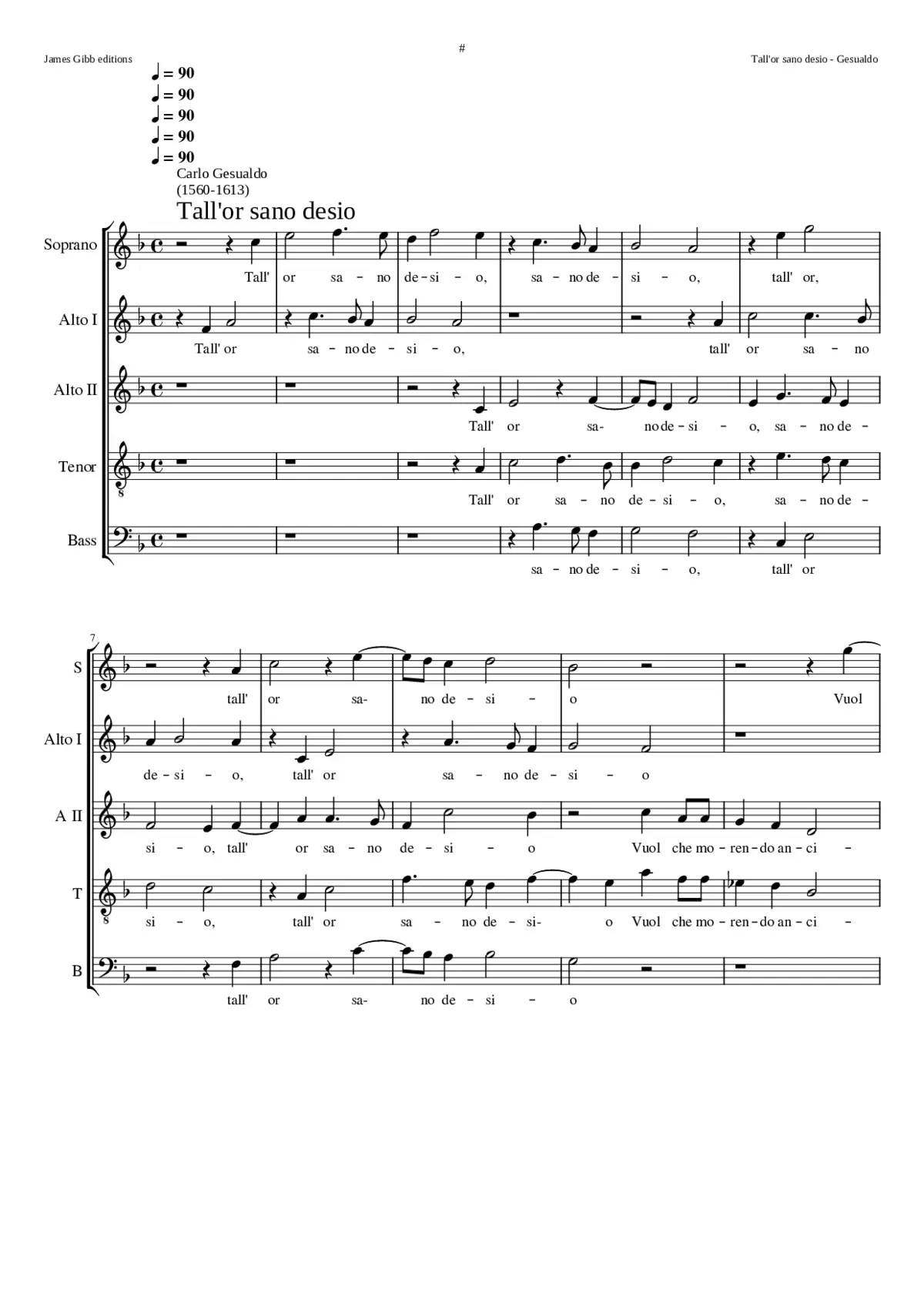 Tall'or sano desio - Page 1