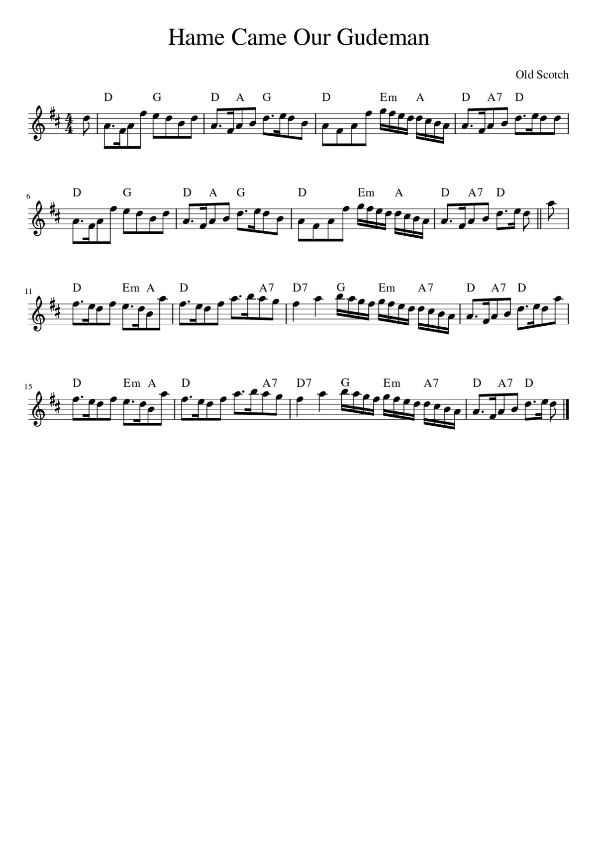 Hame Came Our Gudeman - Page 1