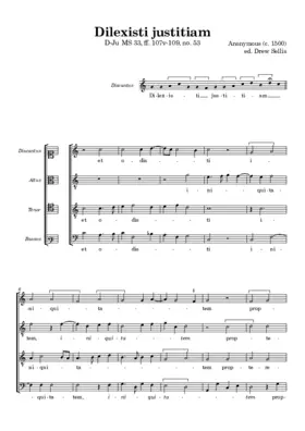 Dilexisti justitiam (D-Ju MS 33)