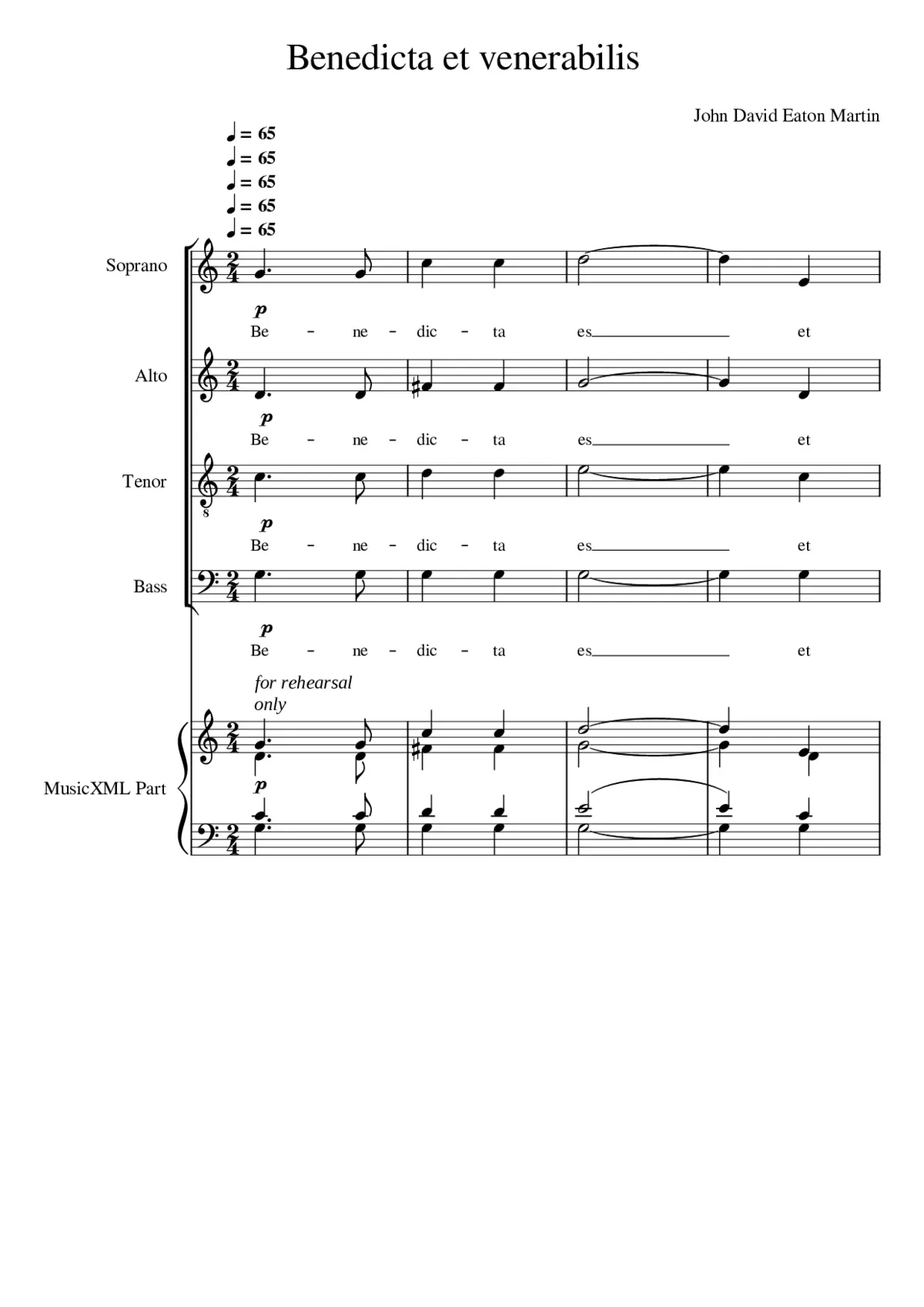 Benedicta et venerabilis - Page 1