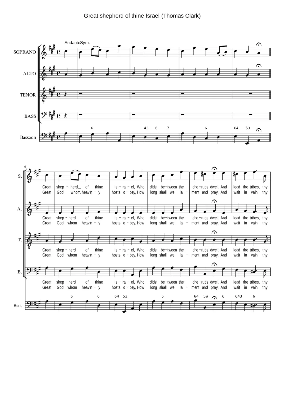 Great shepherd of thine Israel - Page 1