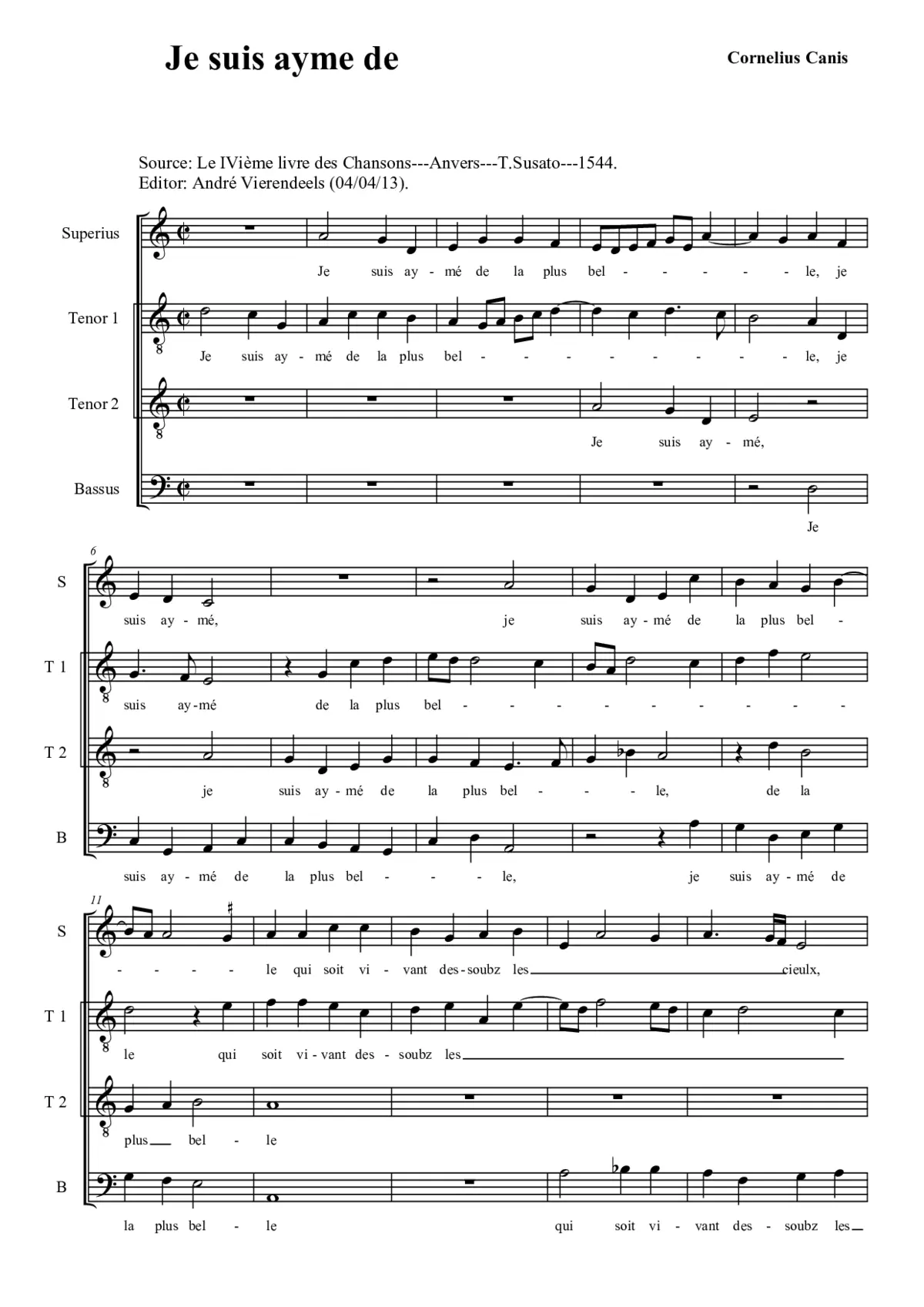 Je suis aymé - Page 1