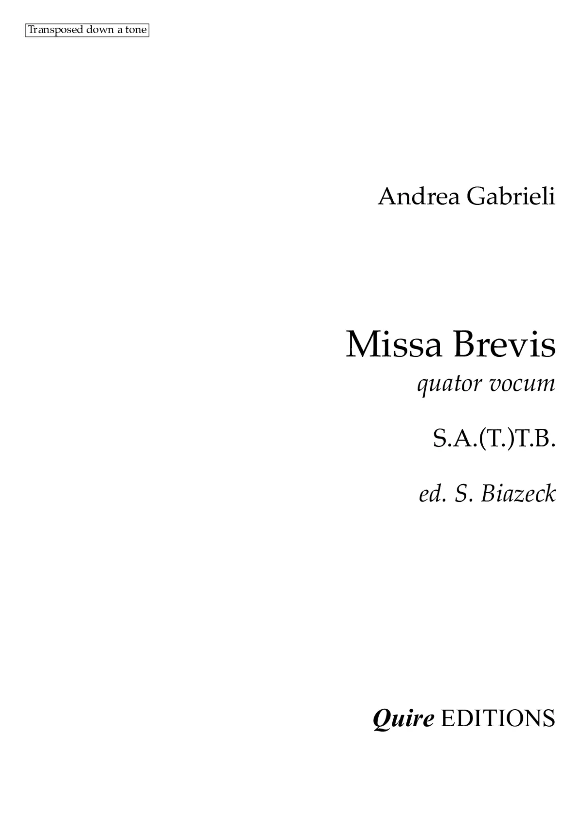 Missa brevis in F - Page 1