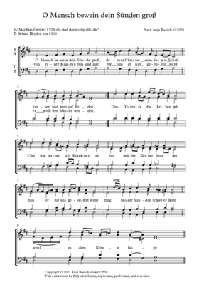O Mensch bewein dein Sünde groß