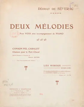 Deux Mélodies Nouvelles