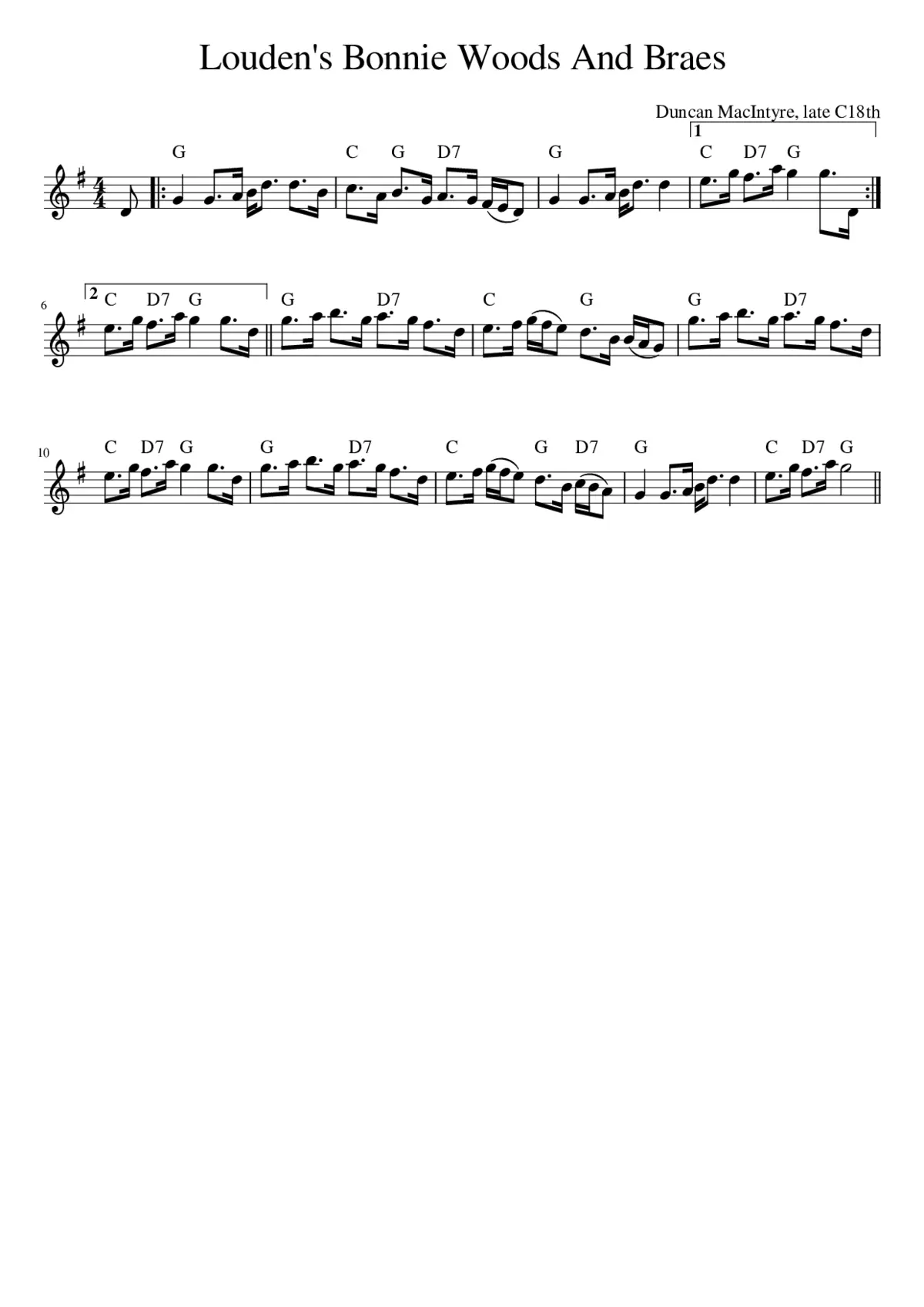 Louden's Bonnie Woods And Braes - Page 1